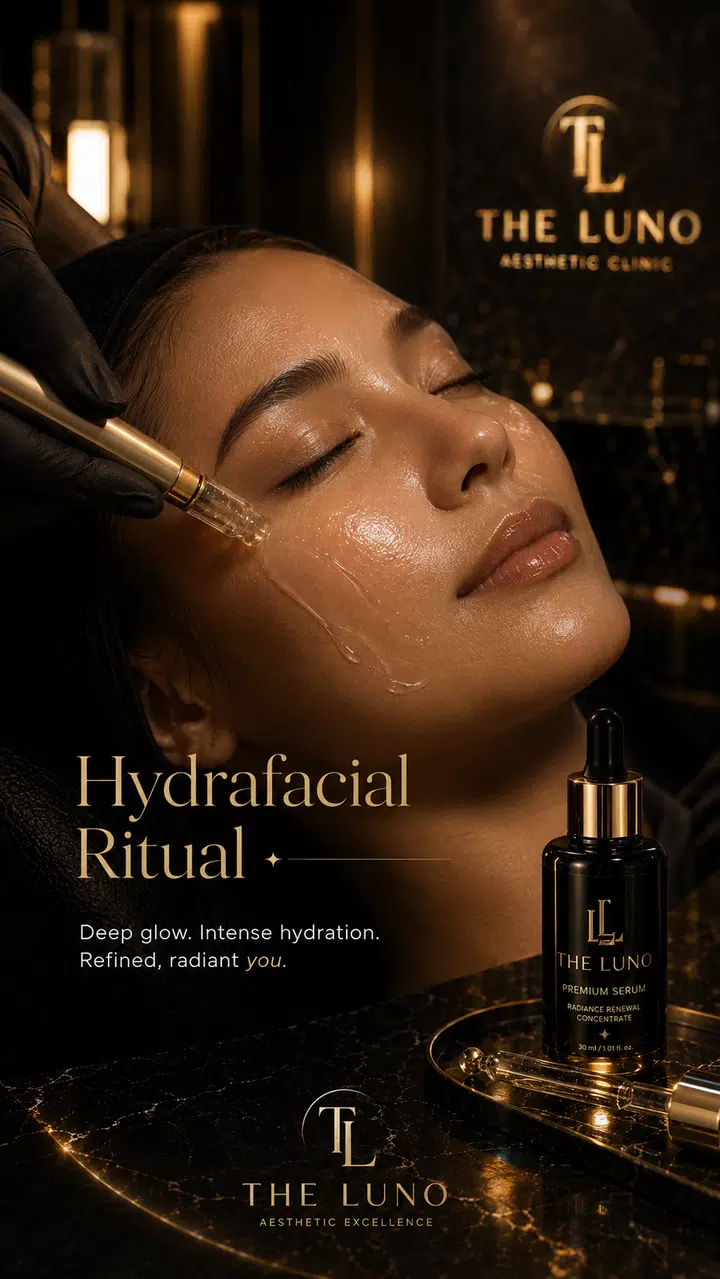 Golden hydrafacial ritual at the luno