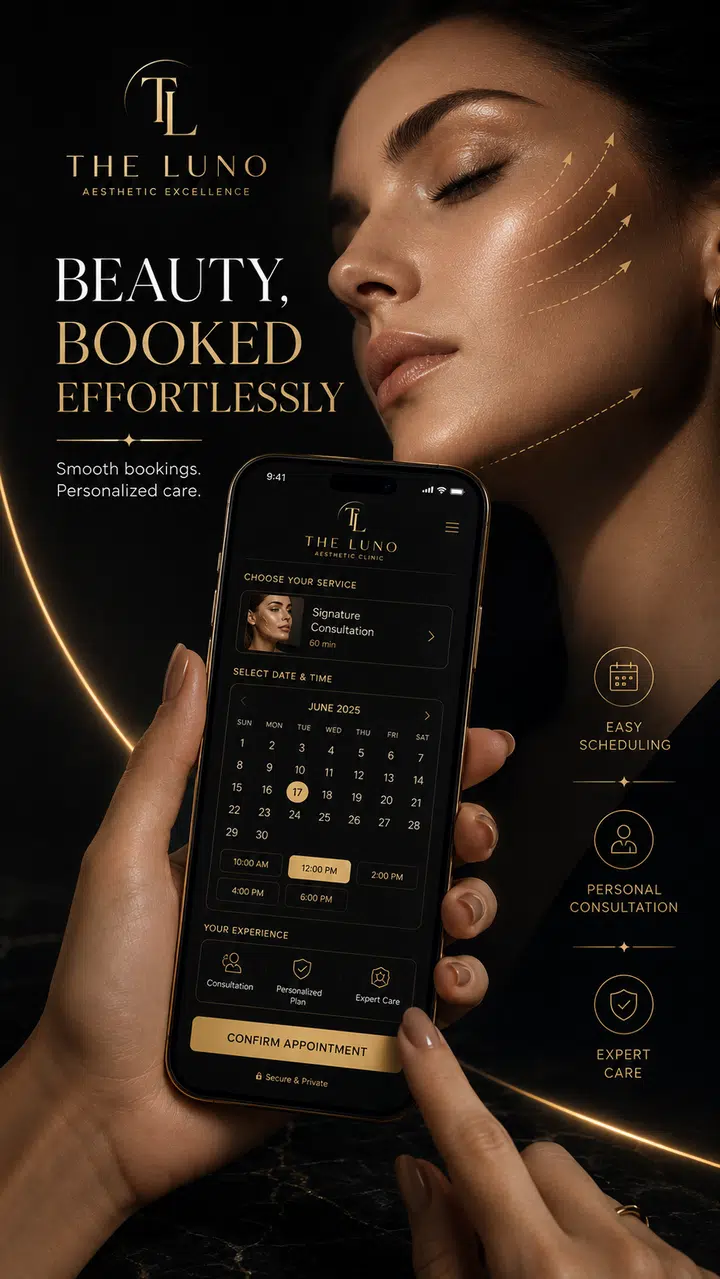 Luxury beauty booking app ad