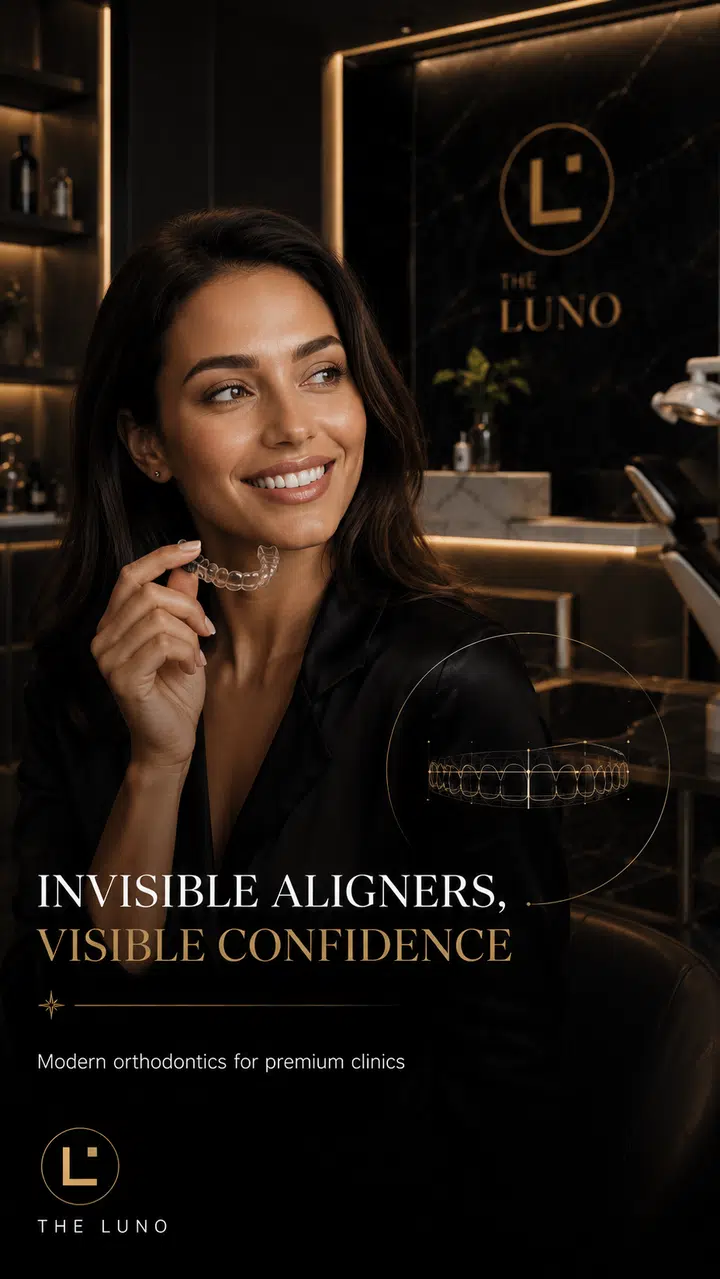 Luxury aligners confident smiles