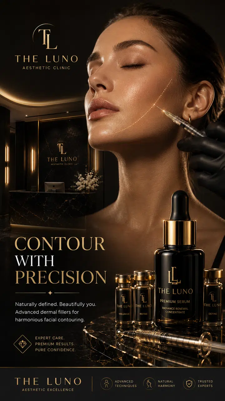 Aesthetics, Botox & Beauty — Luxury contour aesthetic clinic advertisement