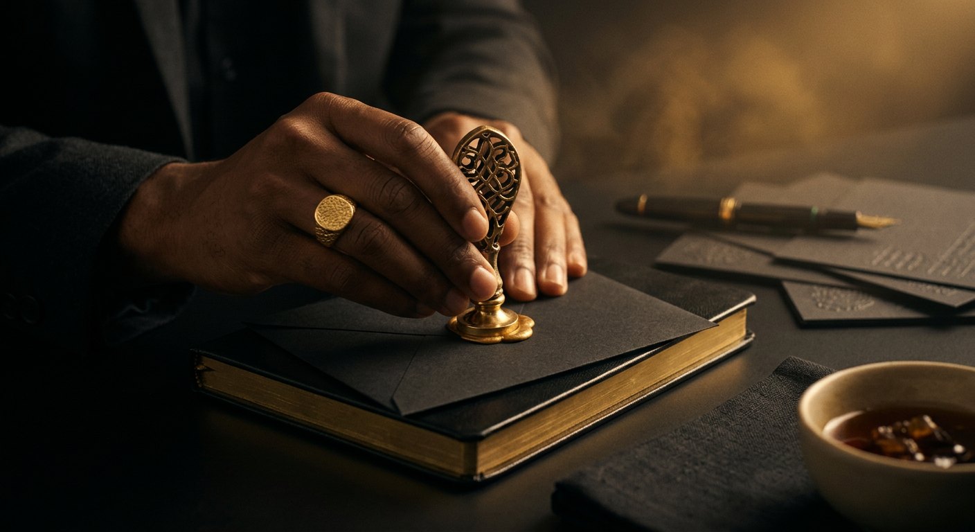 Gold envelopes of light opening in sequence on black